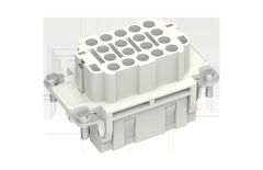 Розеточная контактная вставка, обжимная фиксация, 18 полюсов + PE, типоразмер 10B, 500V, 16A, (обжимные контакты поставляются отдельно)