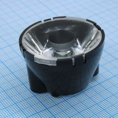 Линза с креплением под винт для светодиода 3535/3030/Nichia 219, ~5°, D=38мм H:24мм, PMMA