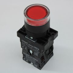 CHINT Кнопка управления NP2-EW3465 1НО+1НЗ красная AC/DC230В(LED), IP40 (R)