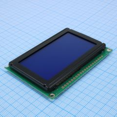 ЖКИ графич, 128 х 64, STN Blue Negative/Transmissiv, подсв. LED Белая, VDD = 5V, 6 o'cl, -20...+70°C драйвер SBN0064G