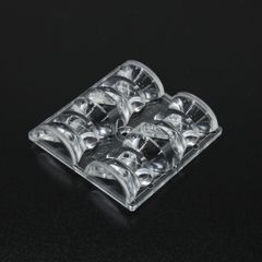Групповая квадратная линза 2x2 на 4 светодиода 3535/3030 эфф=89%, 15°x110°, 50x50мм, PC