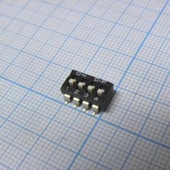 Движковый переключатель 4 группы SMD монтаж 2.54мм 25мА 24В