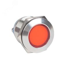 Лампа сигнальная d19-24V кр мет