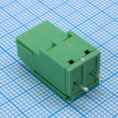 Винтовой клеммный блок c рельефной обоймой, 2 контакта. Серия GT129-5.0