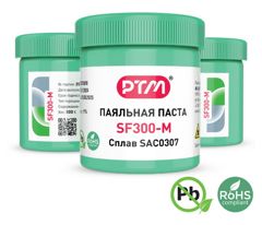 тип 4, сплав SAC0307 Sn99Ag0.3Cu0.7, размер частиц 20~38мкм, флюс ROL0, банка 500гр. срок хранения 9 мес.