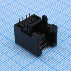 Розетка 8P8C (RJ45) угловая монтаж в отверстие