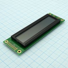 ЖКИ знакосинтезирующий 20 x 2, STN Серый Позитивный/отражающий без подсветки, размеры 116x37 мм, видимая область 85x18.6 мм, -20...70°C, контактные площадки 2 ряда слева 16 выводов