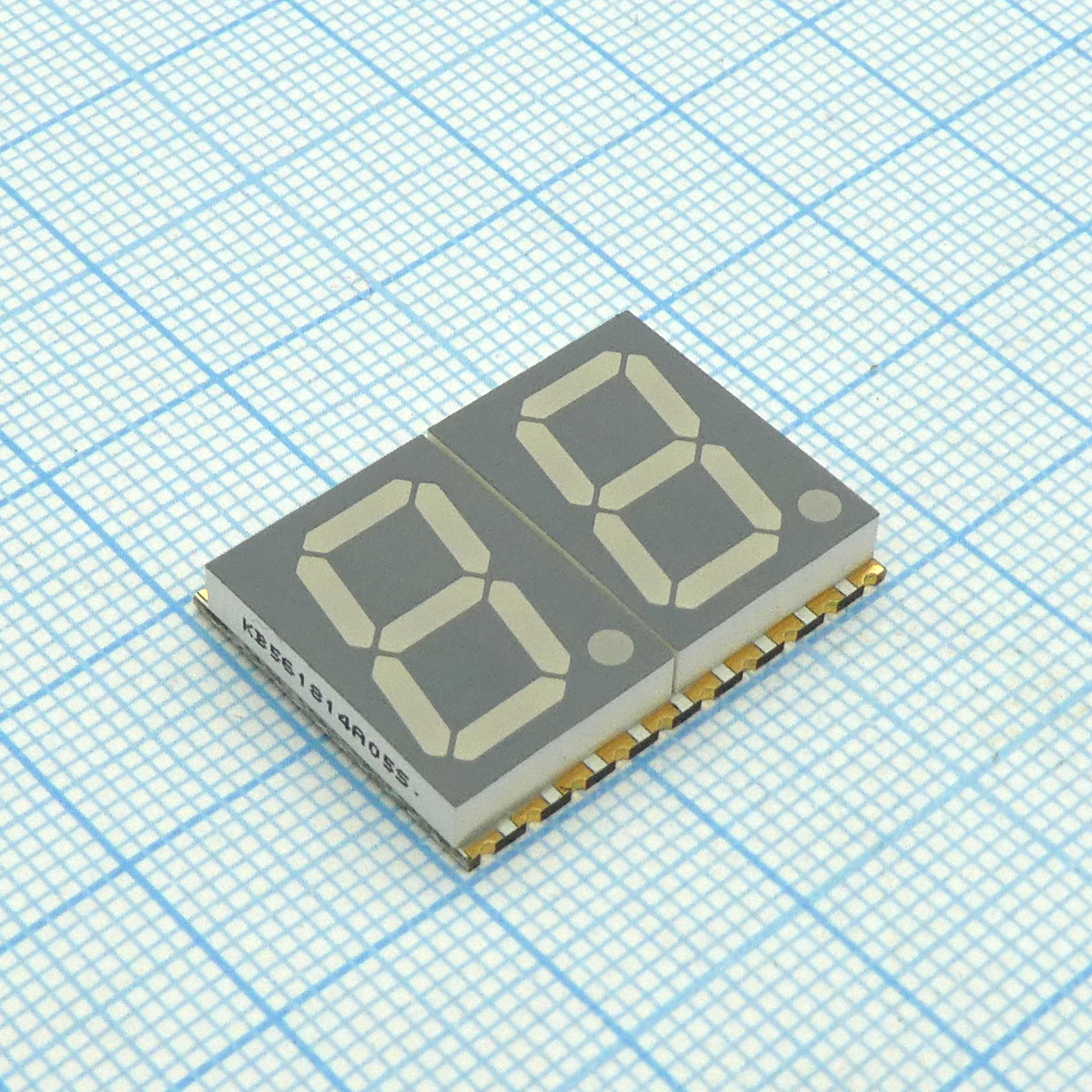 2-х разрядный сегментный индикатор smd 14,22мм/красный/635нм/4.7-17.7мкд/ОА