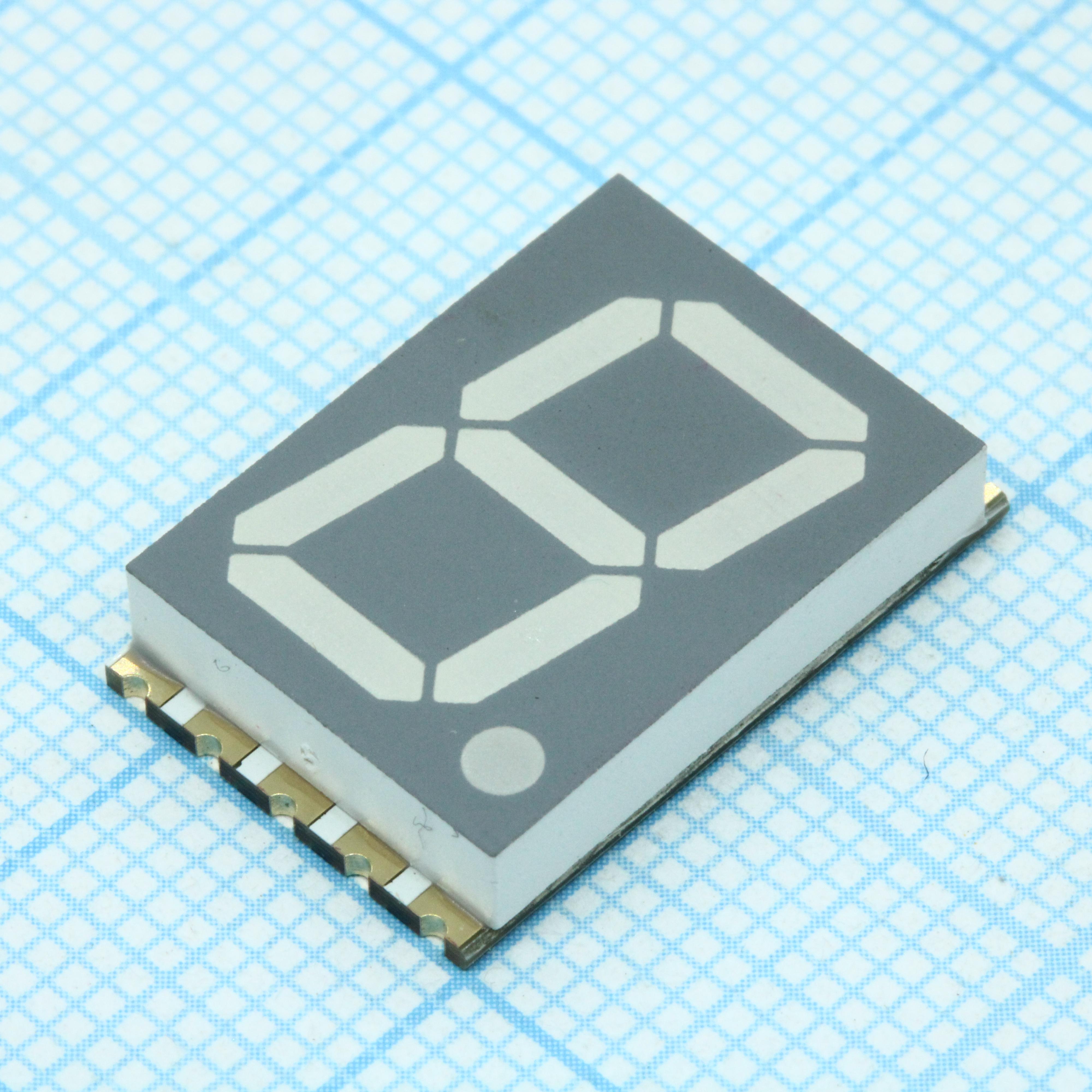 1 разрядный сегментный индикатор smd 14,22мм/красный/635нм/4.7-30мкд/ОА