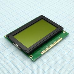ЖКИ знакосинтезирующий 16 x 4, STN Желто-зеленый Позитивный/прозрачно-отражающий светодиодная подсветка желто-зеленая размеры 70.6x60 мм, видимая область 60x32.6 мм, -20...70°C, контактные площадки сверху 16 выводов