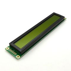 ЖКИ знакосинтезирующий 20 x 2, STN Желто-зеленый Позитивный/прозрачно-отражающий светодиодная подсветка желто-зеленая размеры 180x40 мм, видимая область 149x23 мм, -20...70°C, контактные площадки 2 ряда слева 16 выводов