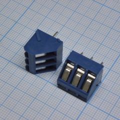 Винтовой клеммный блок c рельефной обоймой, 3 контакта. Серия DG330-5.0