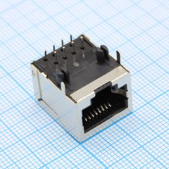 Розетка RJ-50 угловая, на плату (ТНТ)